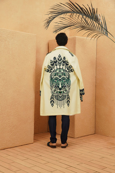 SVA Afreen Trench Coat indian designer wear online shopping melange singapore