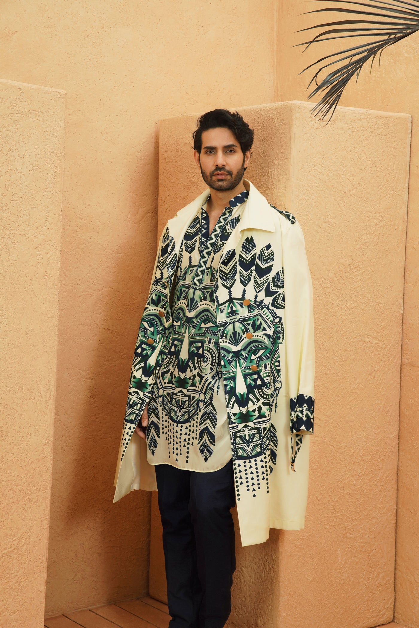 SVA Afreen Trench Coat indian designer wear online shopping melange singapore