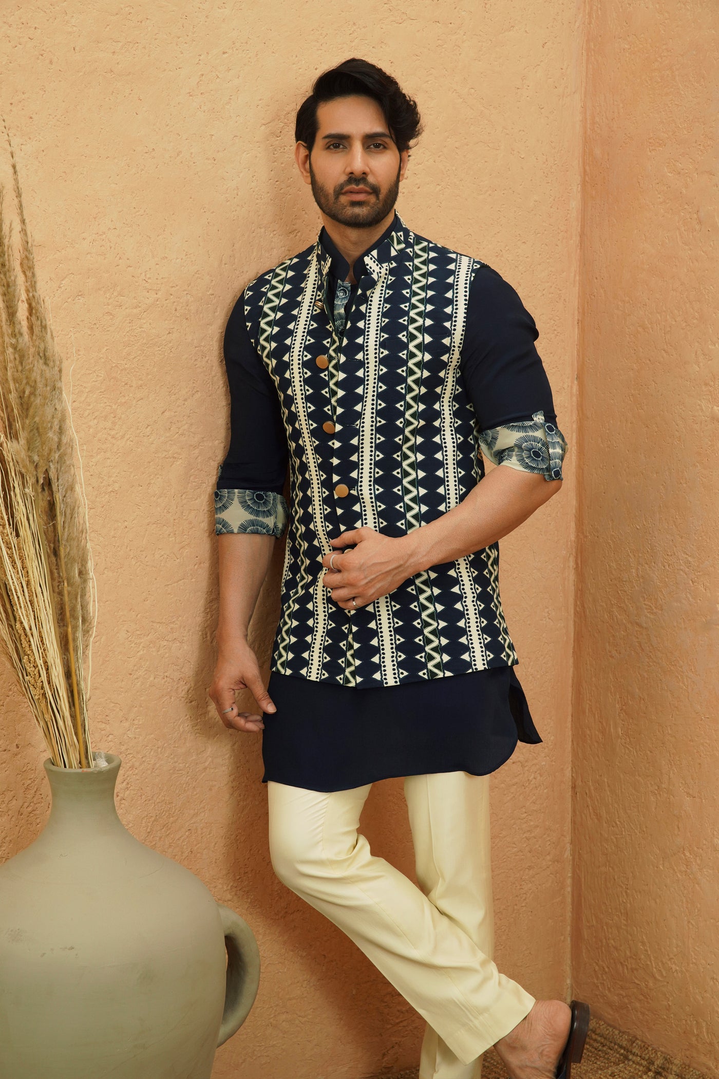 SVA Ameer Reversible Bundi indian designer wear online shopping melange singapore