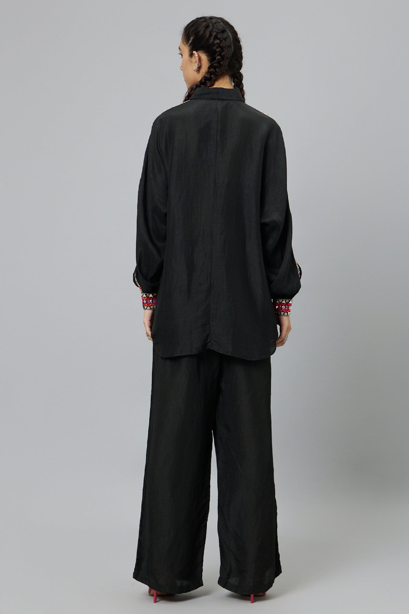 SVA Black Oversized Coord Set indian designer wear online shopping melange singapore