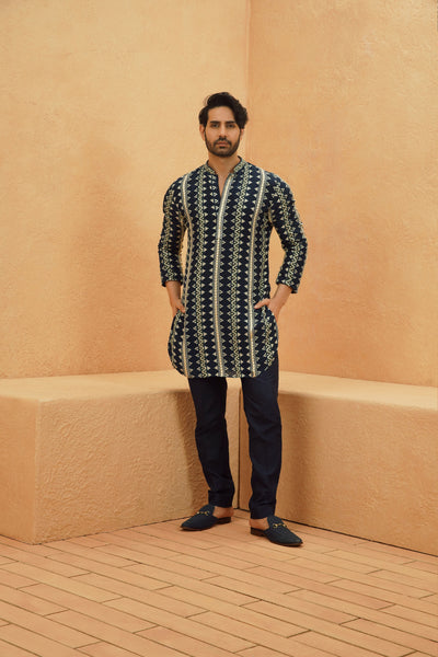 SVA Kairo Printed And Embellished Kurta Set indian designer wear online shopping melange singapore