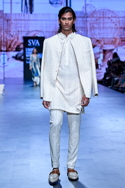 SVA Lucknowi Bandhgala Set indian designer wear online shopping melange singapore