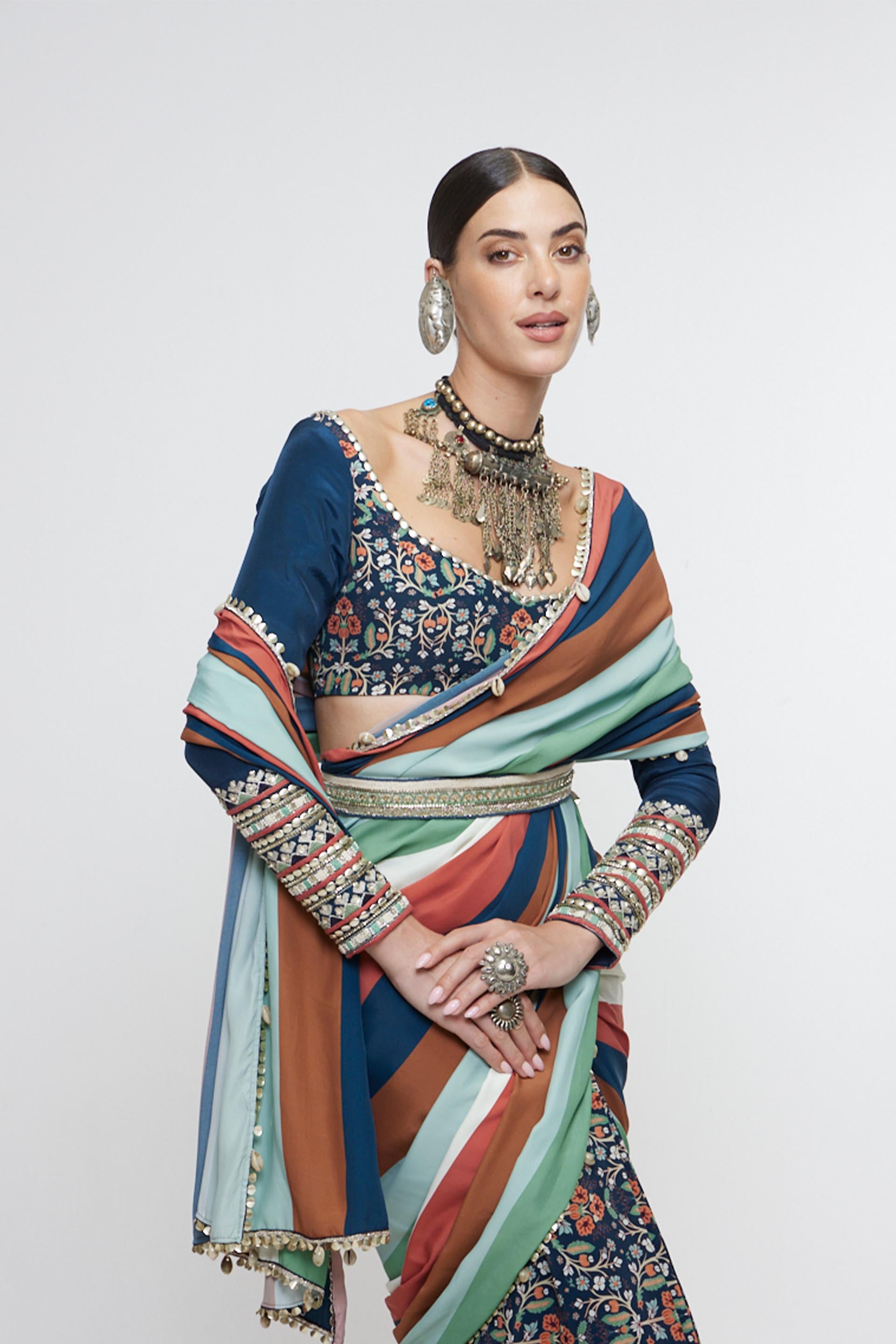 SVA Nayra Saree Set indian designer wear online shopping 