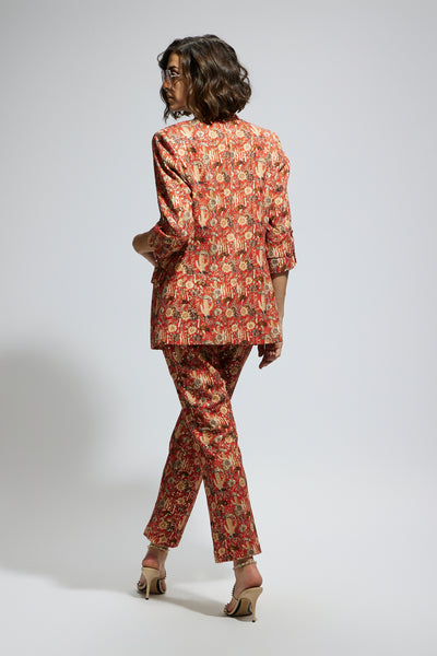 SVA Orange Jaal Embellished Blazer Set indian designer wear online shopping melange singapore