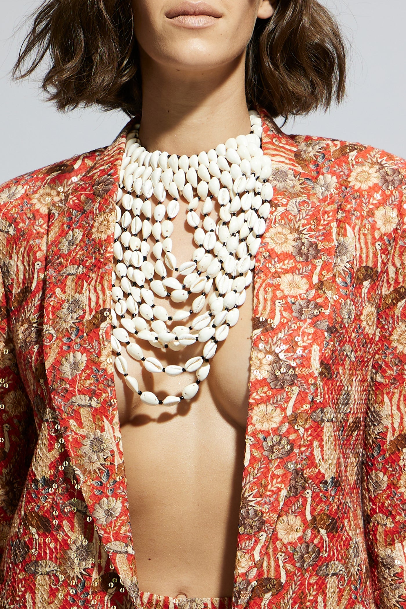 SVA Orange Jaal Embellished Blazer Set indian designer wear online shopping melange singapore