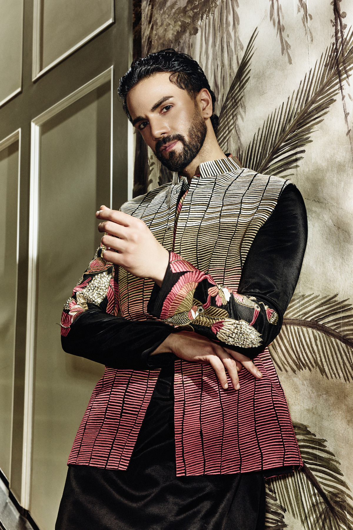 SVA Indra Ombre Bundi indian designer wear online shopping melange singapore 
