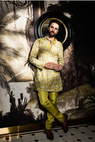 SVA Safa Embellished Kurta Set indian designer wear online shopping melange singapore 