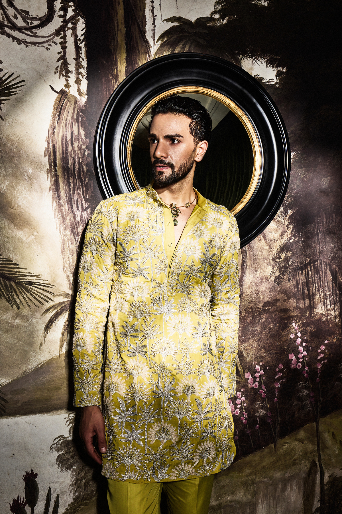 SVA Safa Embellished Kurta Set indian designer wear online shopping melange singapore 