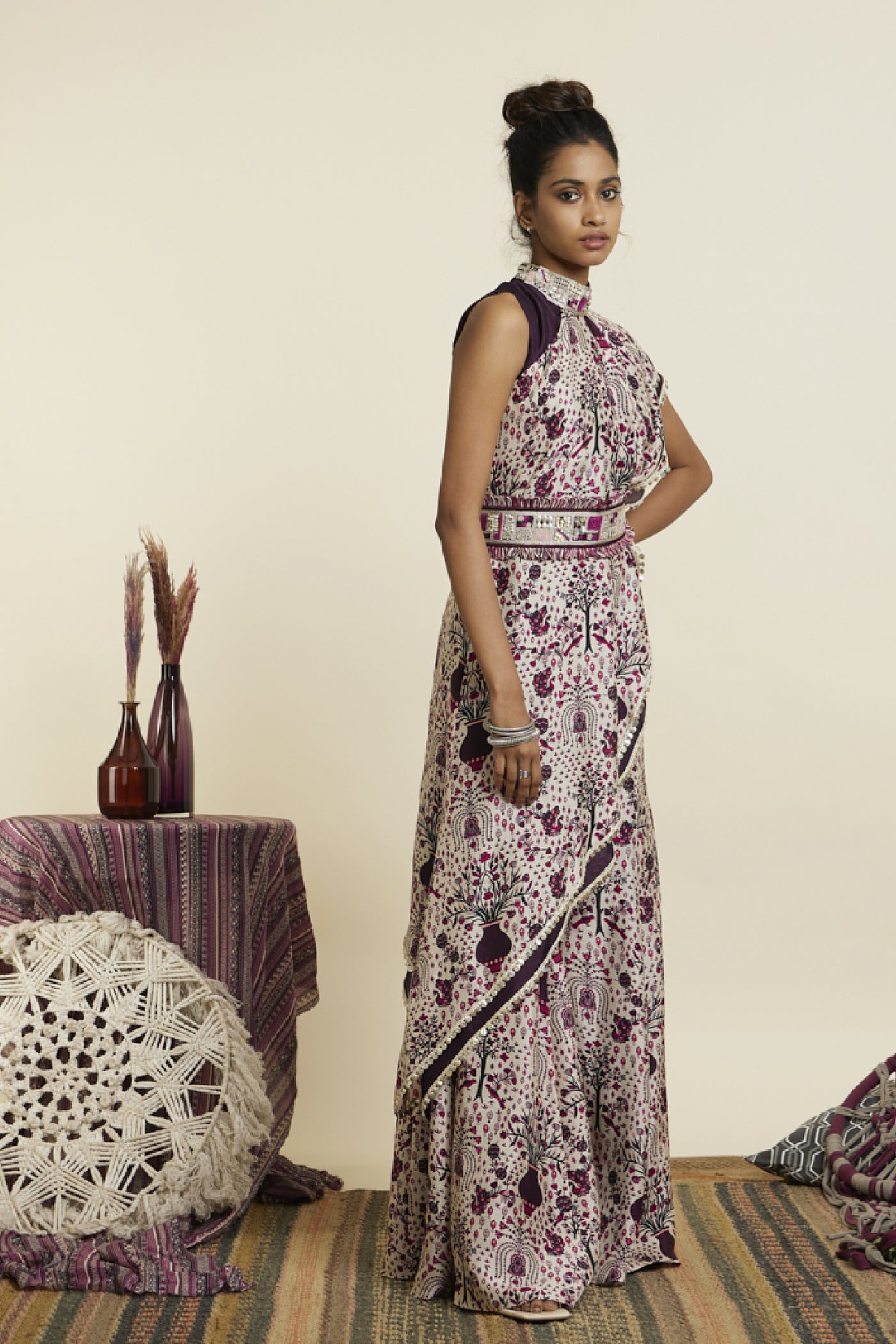 SVA Safar Merlot Jaal Indian designer wear online shopping melange singapore