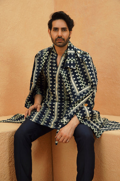 SVA Samah Trench Coat indian designer wear online shopping melange singapore
