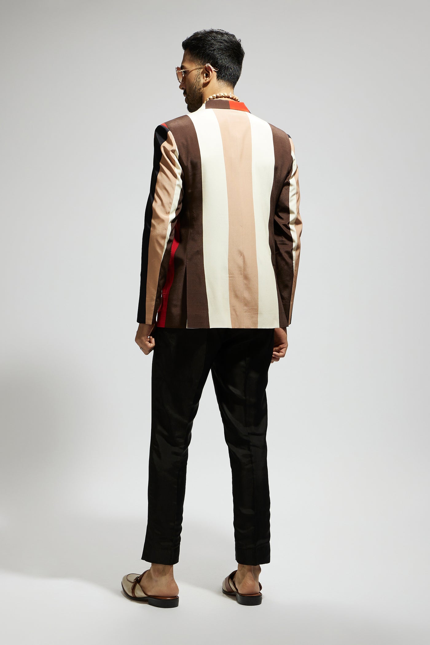 SVA Samsara Stripe Blazer indian designer wear online shopping melange singapore