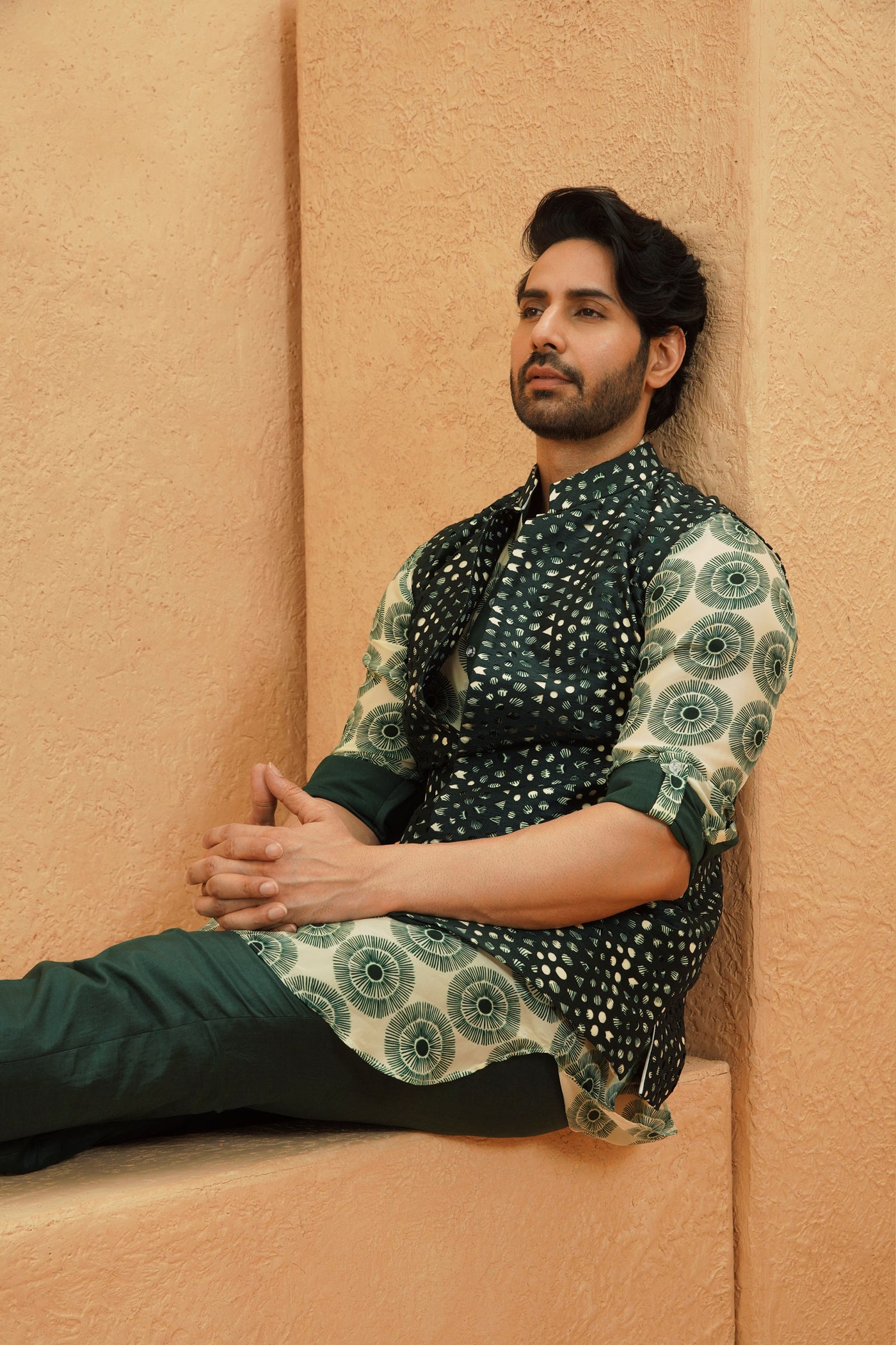 SVA Zafira Cutwork Bundi indian designer wear online shopping melange singapore