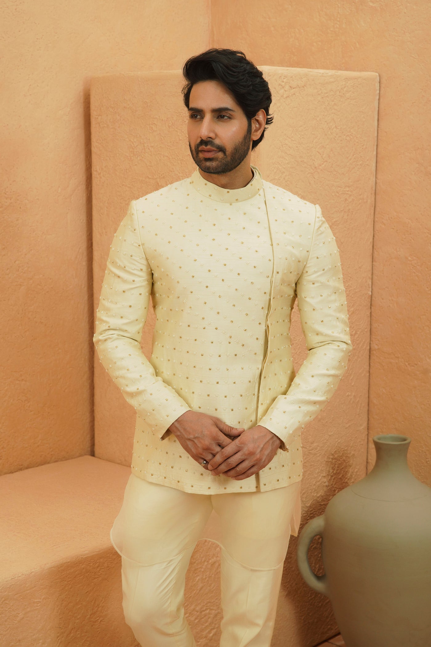 SVA Zayan Embellished Jacket indian designer wear online shopping melange singapore