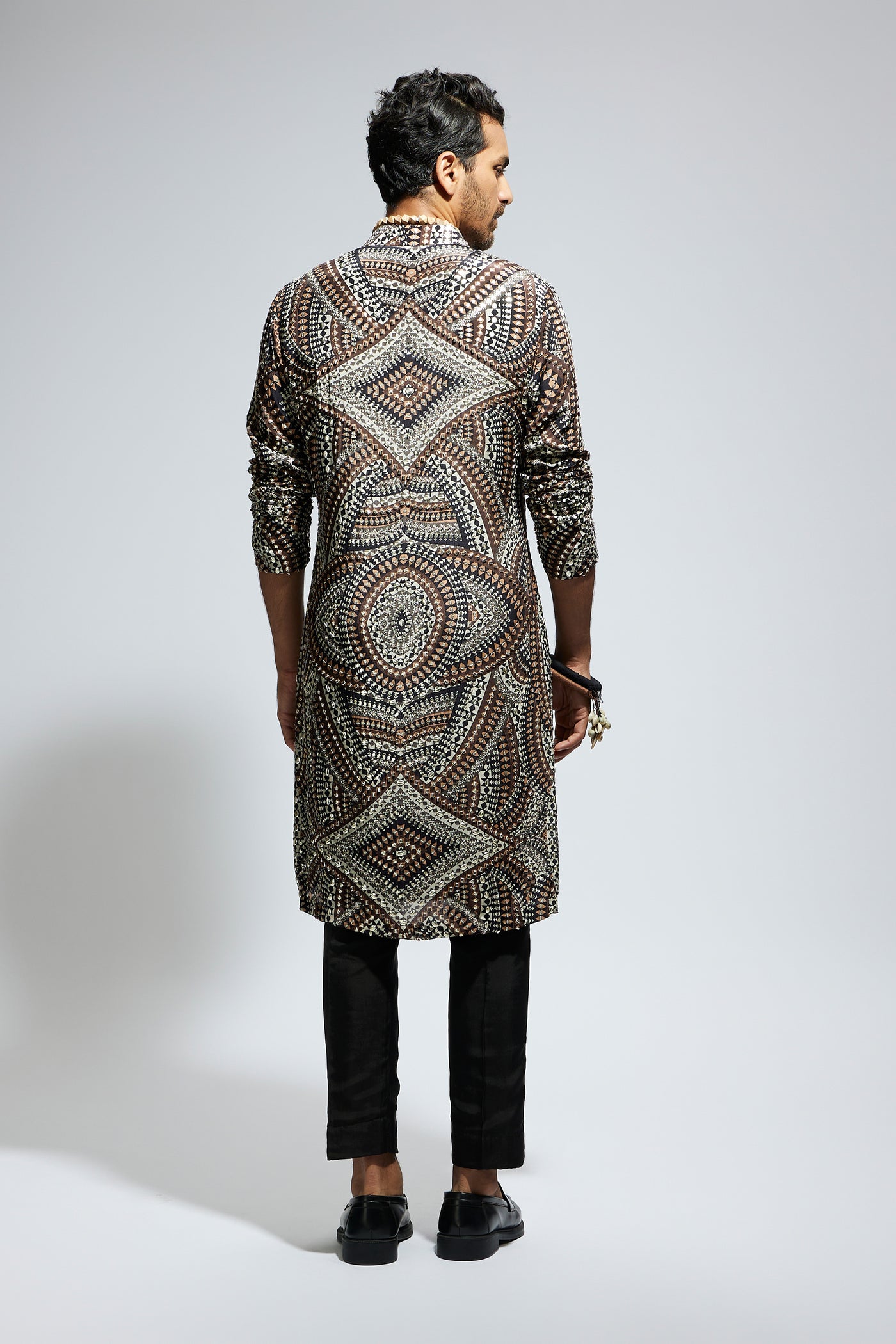 SVA Zentangle Heavily Highlighted Long Kurta With Pants indian designer wear online shopping melange singapore