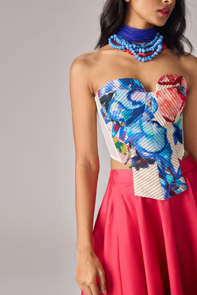 Saaksha & Kinni Agnes Corset Multi indian designer wear online shopping melange singapore