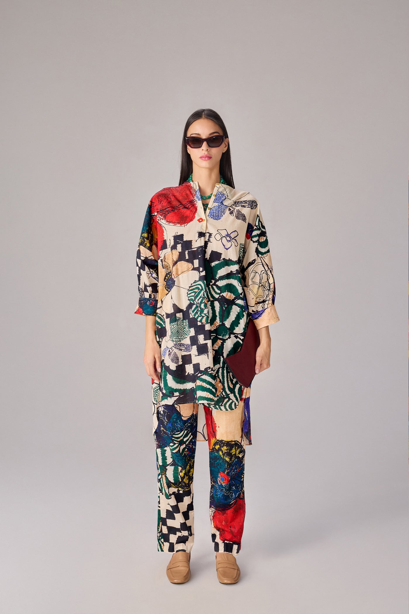 Saaksha & Kinni Akira Trousers Multi indian designer wear online shopping melange singapore