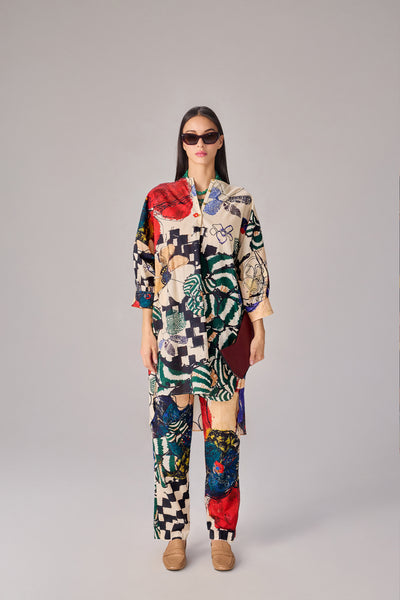 Saaksha & Kinni Akira Trousers Multi indian designer wear online shopping melange singapore