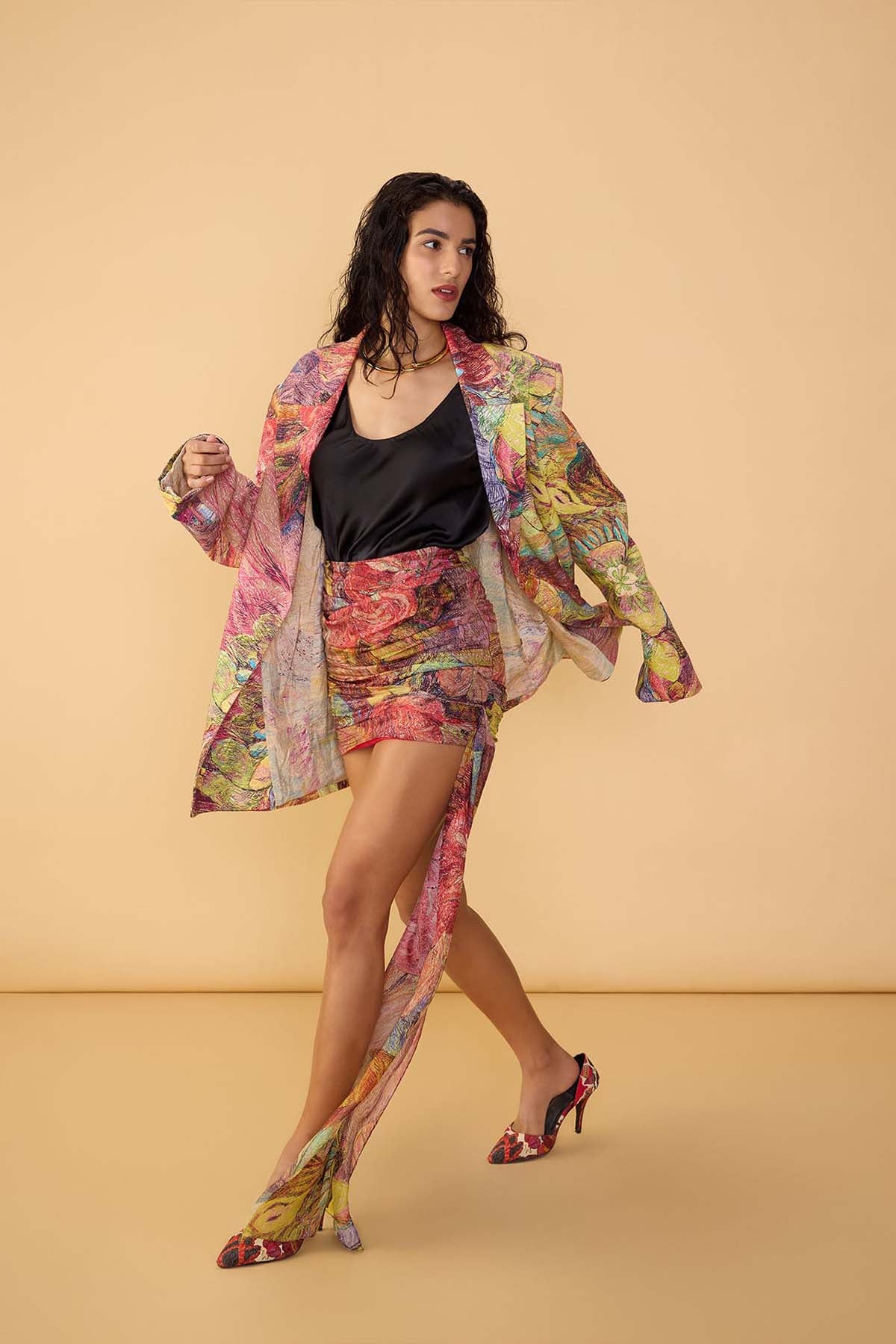 Saaksha & Kinni Carlitta Skirt Multi indian designer wear online shopping melange singapore 