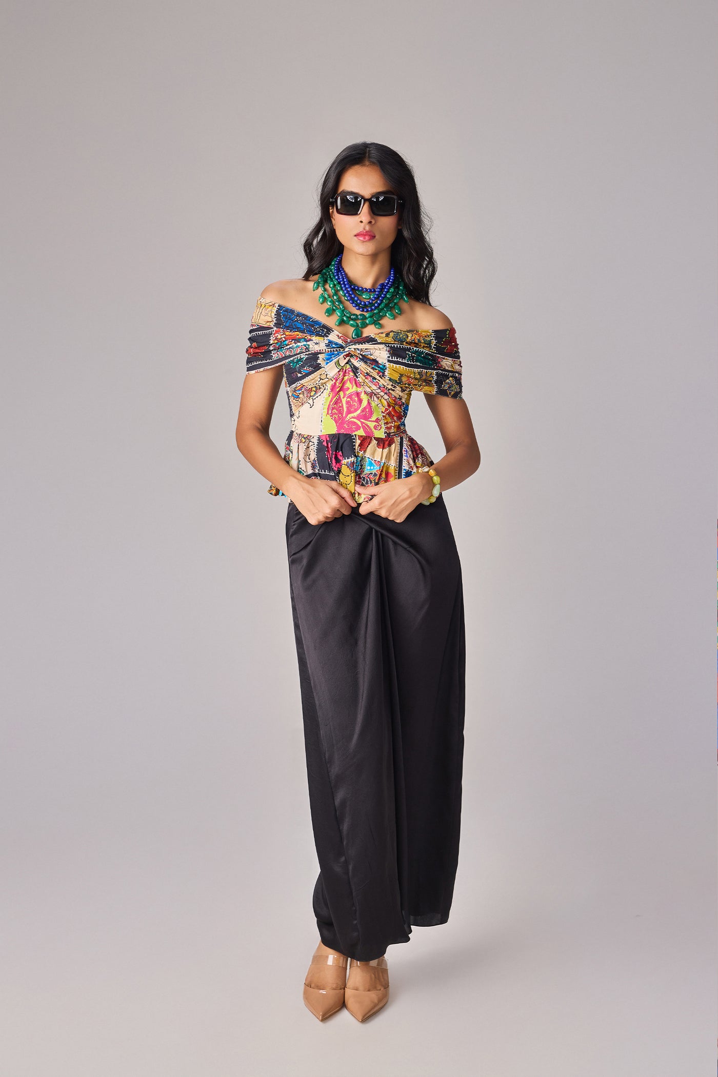 Saaksha & Kinni Chrysa Blouse indian designer wear online shopping melange singapore
