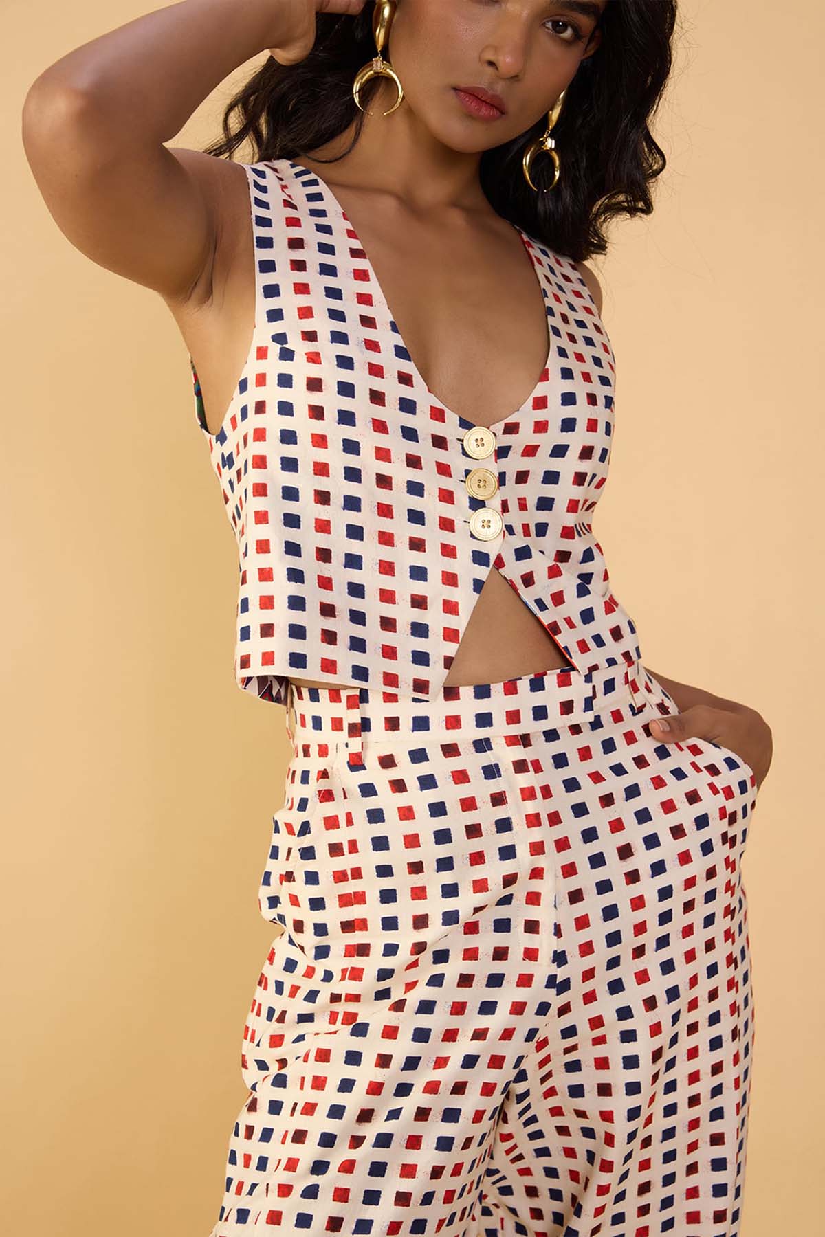 Saaksha & Kinni Delfie Waistcoat indian designer wear online shopping melange singapore 