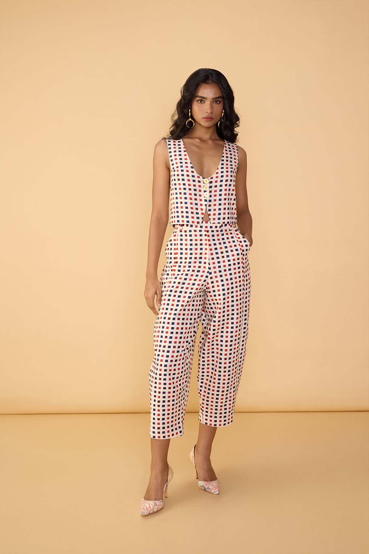 Saaksha & Kinni Delfie Waistcoat indian designer wear online shopping melange singapore 