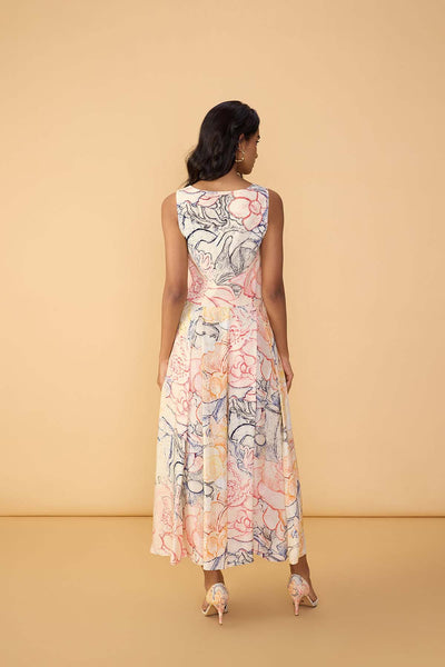 Saaksha & Kinni Delfie Waistcoat Multi indian designer wear online shopping melange singapore