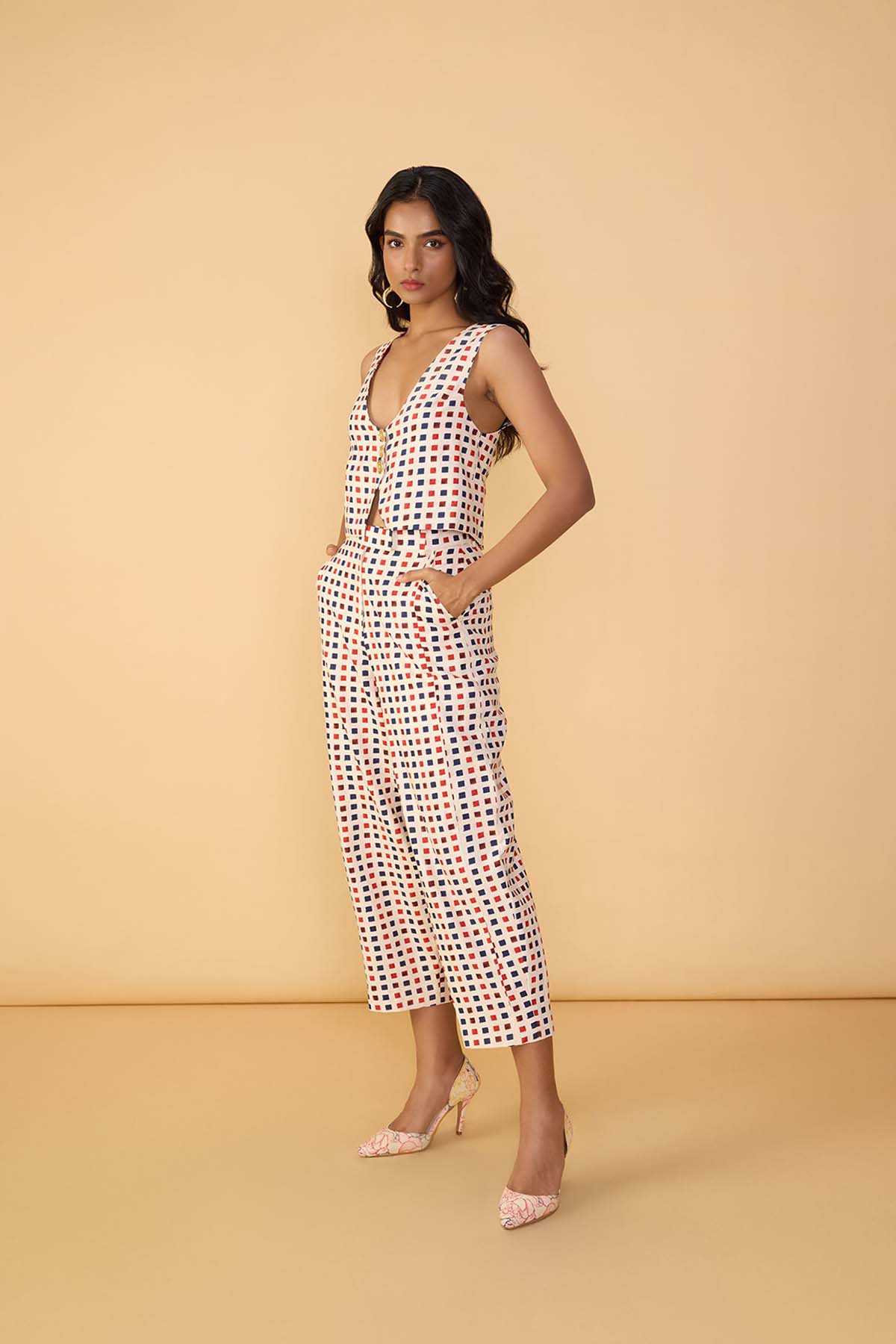 Saaksha & Kinni Delfie Waistcoat indian designer wear online shopping melange singapore 