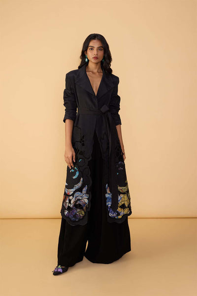 Saaksha & Kinni Denzel Trench indian designer wear online shopping melange singapore 
