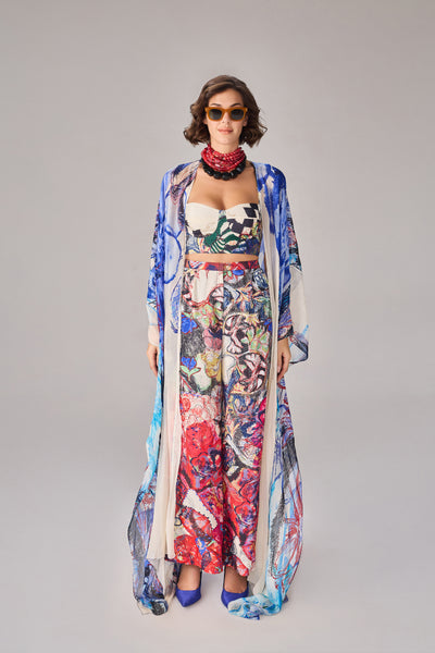 Saaksha & Kinni Dolly Cape Multi indian designer wear online shopping melange singapore