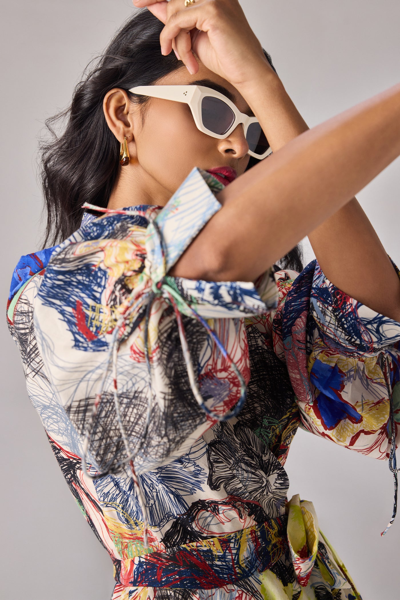 Saaksha & Kinni Faye Dress Multi indian designer wear online shopping melange singapore