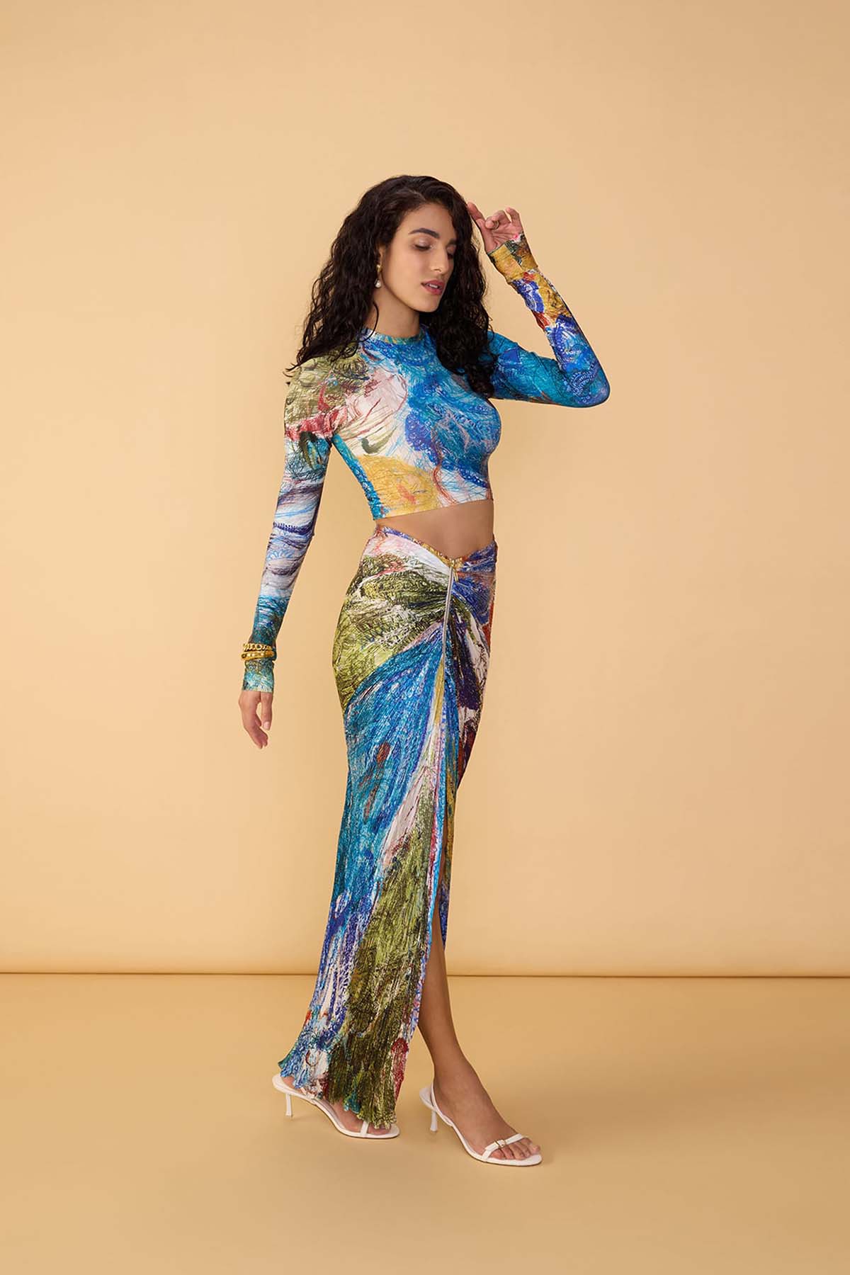Saaksha & Kinni Gigi Skirt Multi indian designer wear online shopping melange singapore 