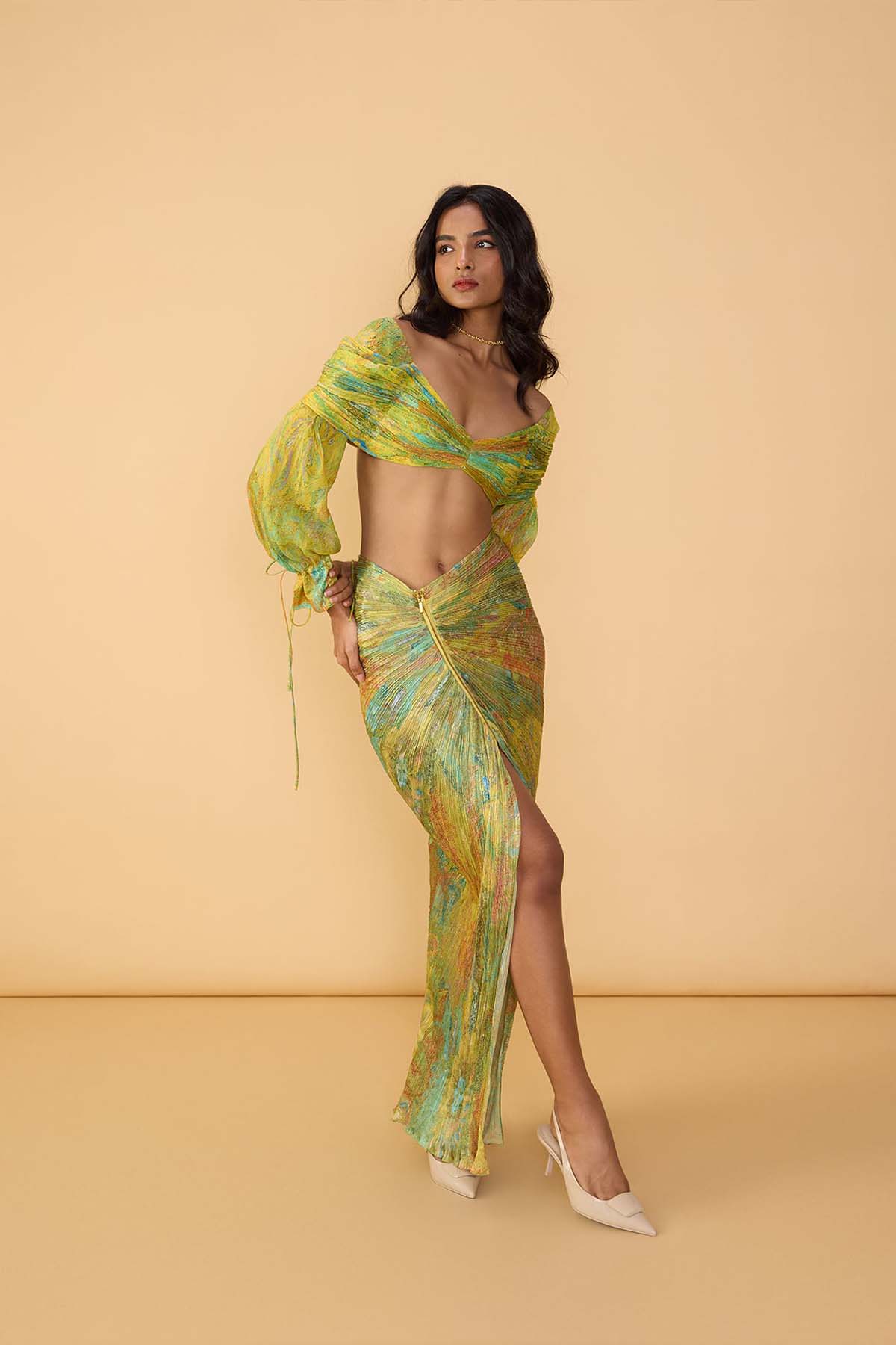 
Saaksha & Kinni Gigi Skirt indian designer wear online shopping melange singapore 
