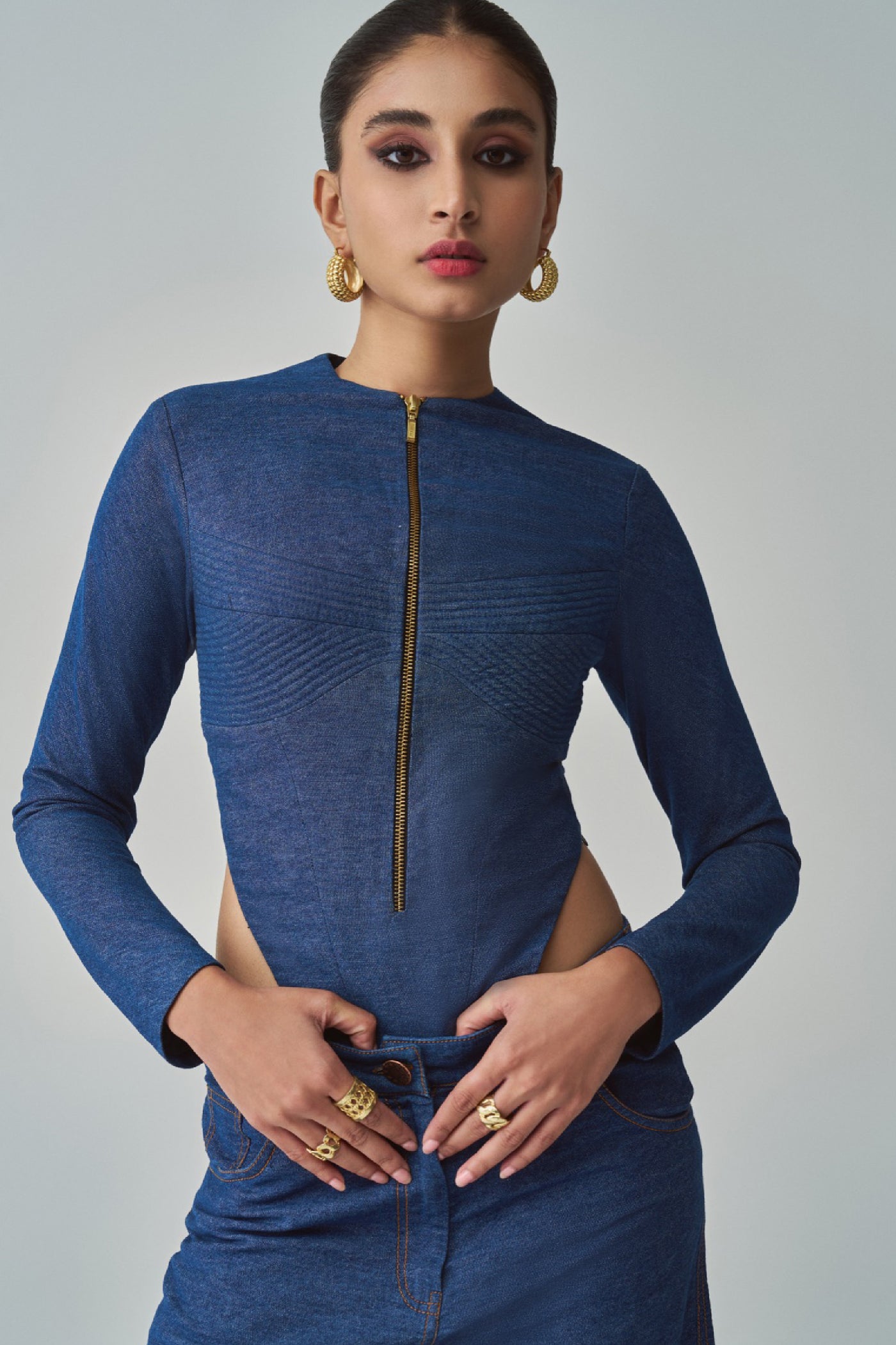 Saaksha & Kinni Hailey Bodysuit indian designer wear online shopping melange singapore