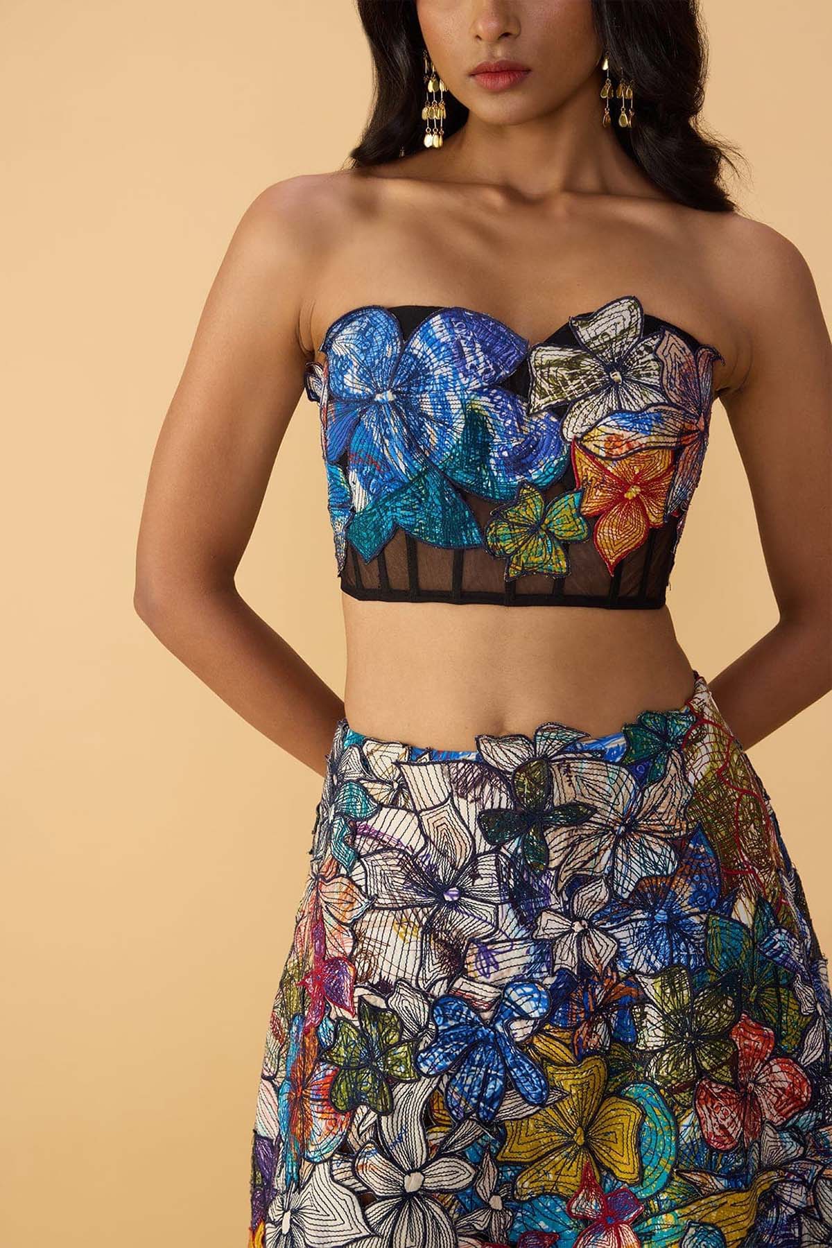 Saaksha & Kinni Larissa Corset Blouse indian designer wear online shopping melange singapore 