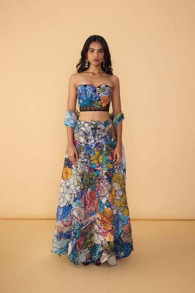 Saaksha & Kinni Larissa Corset Blouse indian designer wear online shopping melange singapore 