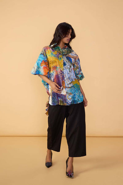 Saaksha & Kinni Loly Trousers Black indian designer wear online shopping melange singapore 