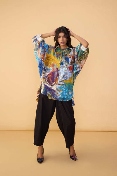 Saaksha & Kinni Loly Trousers Black indian designer wear online shopping melange singapore 