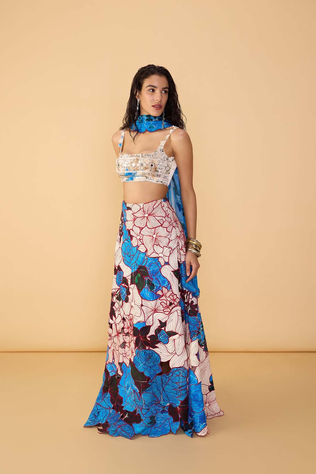 Saaksha & Kinni Malaika Bustier indian designer wear online shopping melange singapore 