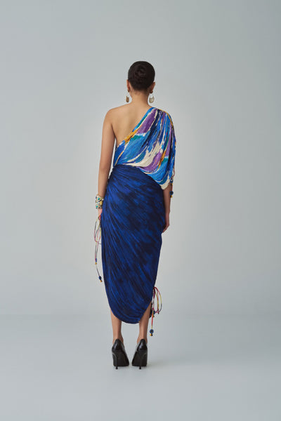 Saaksha & Kinni Mira Dress Blue indian designer wear online shopping melange singapore