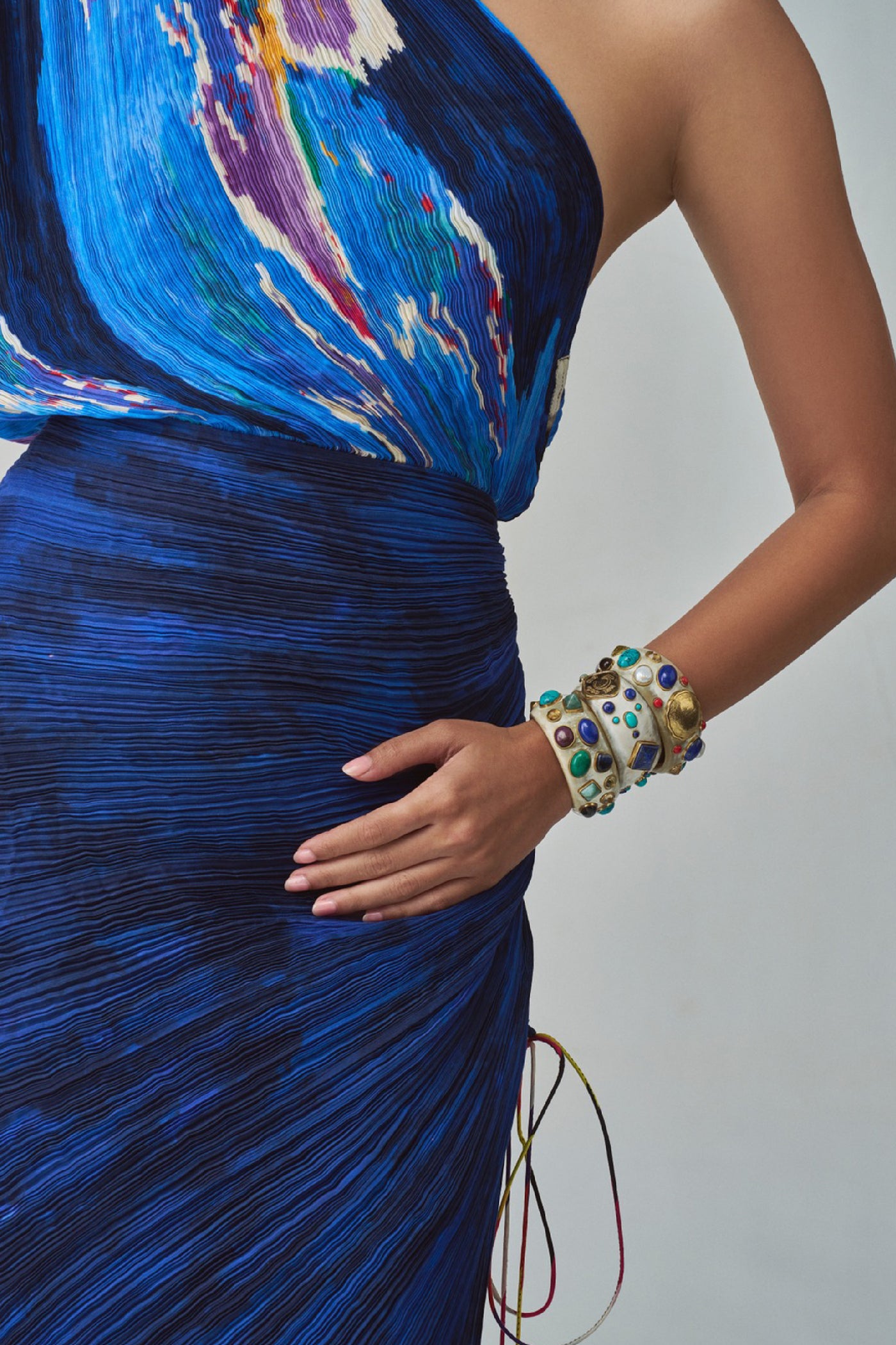 Saaksha & Kinni Mira Dress Blue indian designer wear online shopping melange singapore