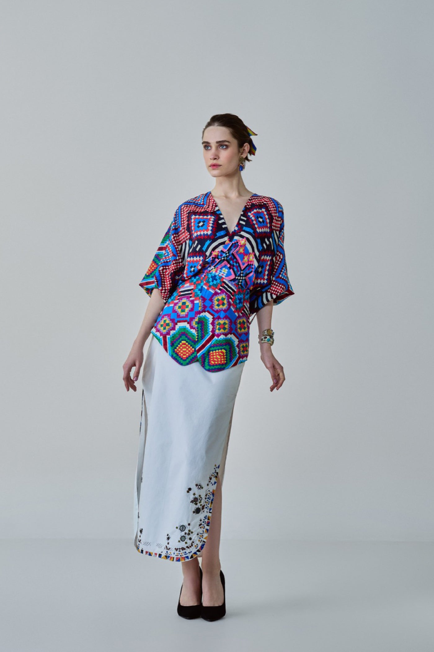 Saaksha & Kinni Morgan Skirt indian designer wear online shopping melange singapore