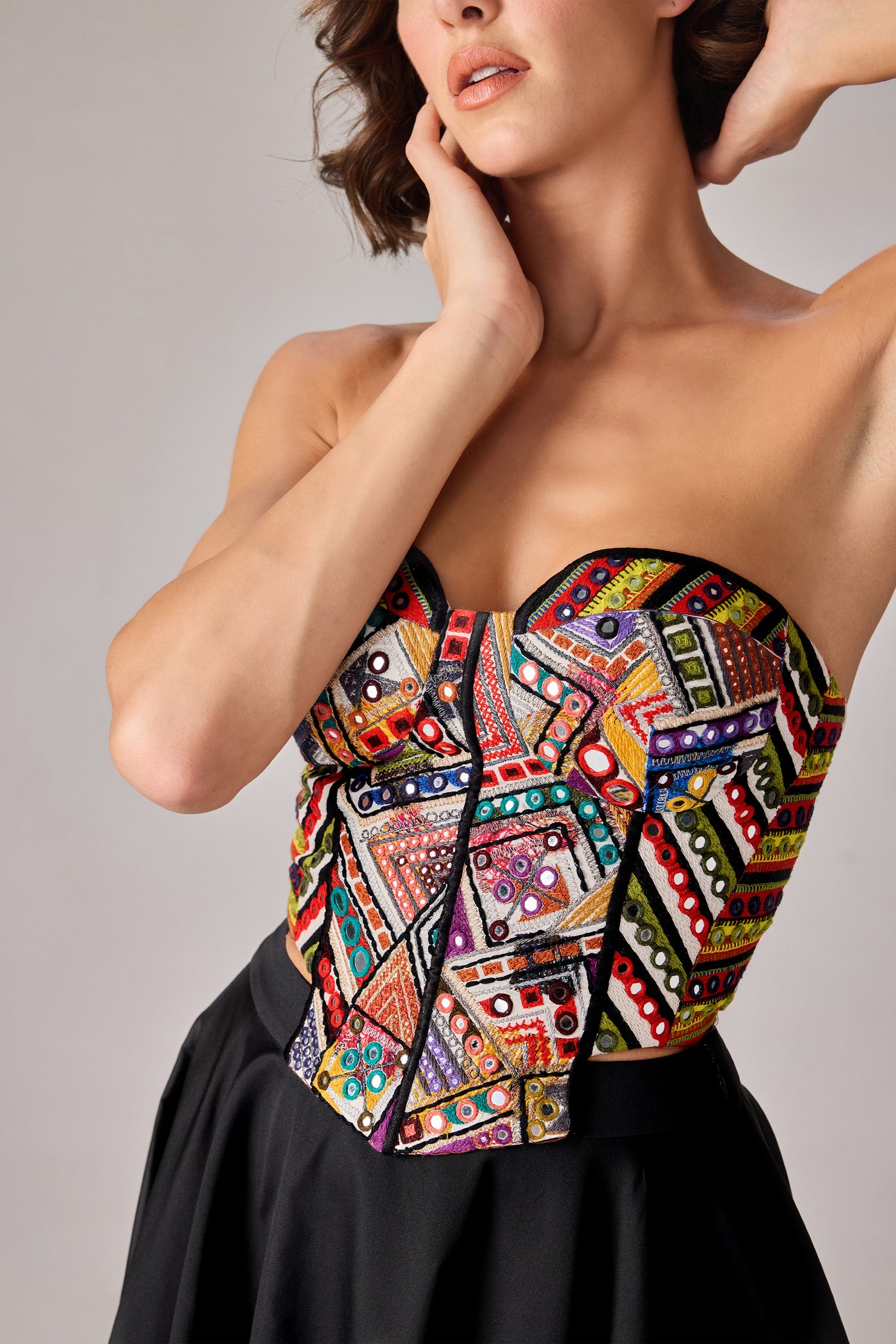 Saaksha & Kinni Multi Agnes Corset indian designer wear online shopping melange singapore