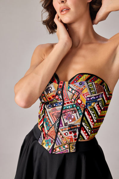 Saaksha & Kinni Multi Agnes Corset indian designer wear online shopping melange singapore