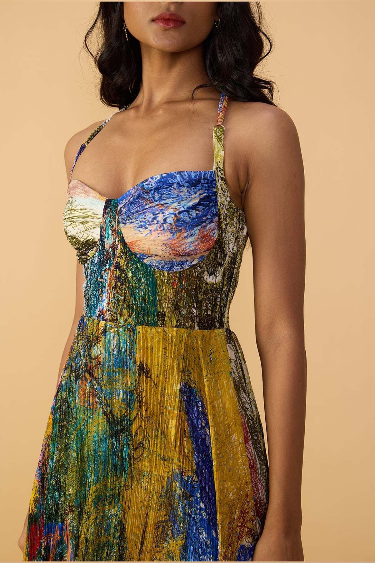Saaksha & Kinni Multi Kiara Dress indian designer wear online shopping melange singapore 