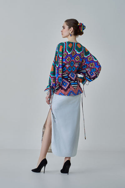 Saaksha & Kinni Nina Blouse indian designer wear online shopping melange singapore