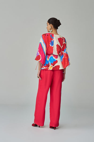 Saaksha & Kinni Nina Blouse Pink Red indian designer wear online shopping melange singapore