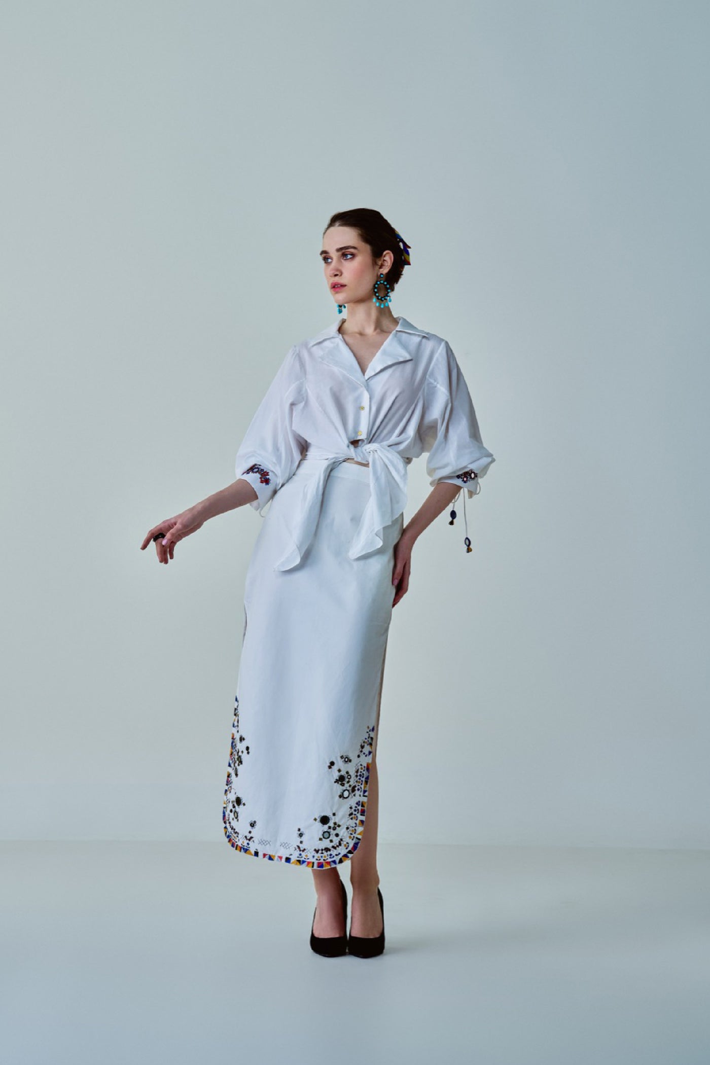 Saaksha & Kinni Olivia Shirt indian designer wear online shopping melange singapore