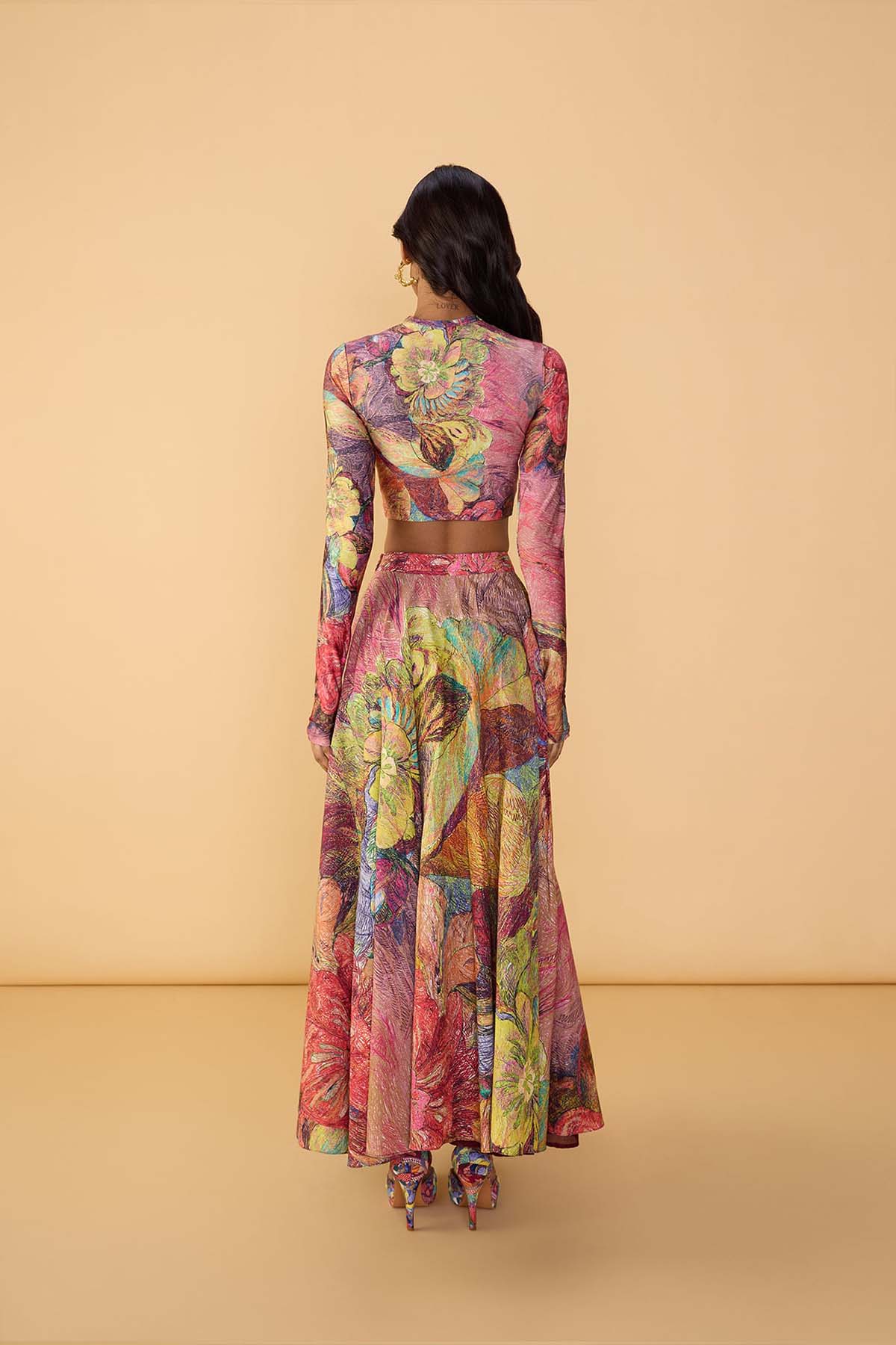 Saaksha & Kinni Peony Skirt indian designer wear online shopping melange singapore