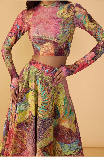 Saaksha & Kinni Peony Skirt indian designer wear online shopping melange singapore