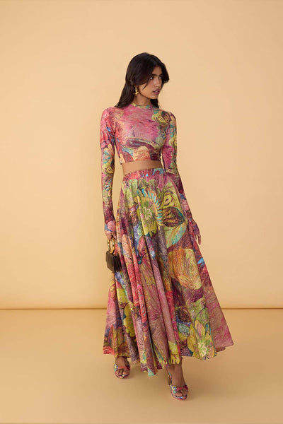 Saaksha & Kinni Peony Skirt indian designer wear online shopping melange singapore